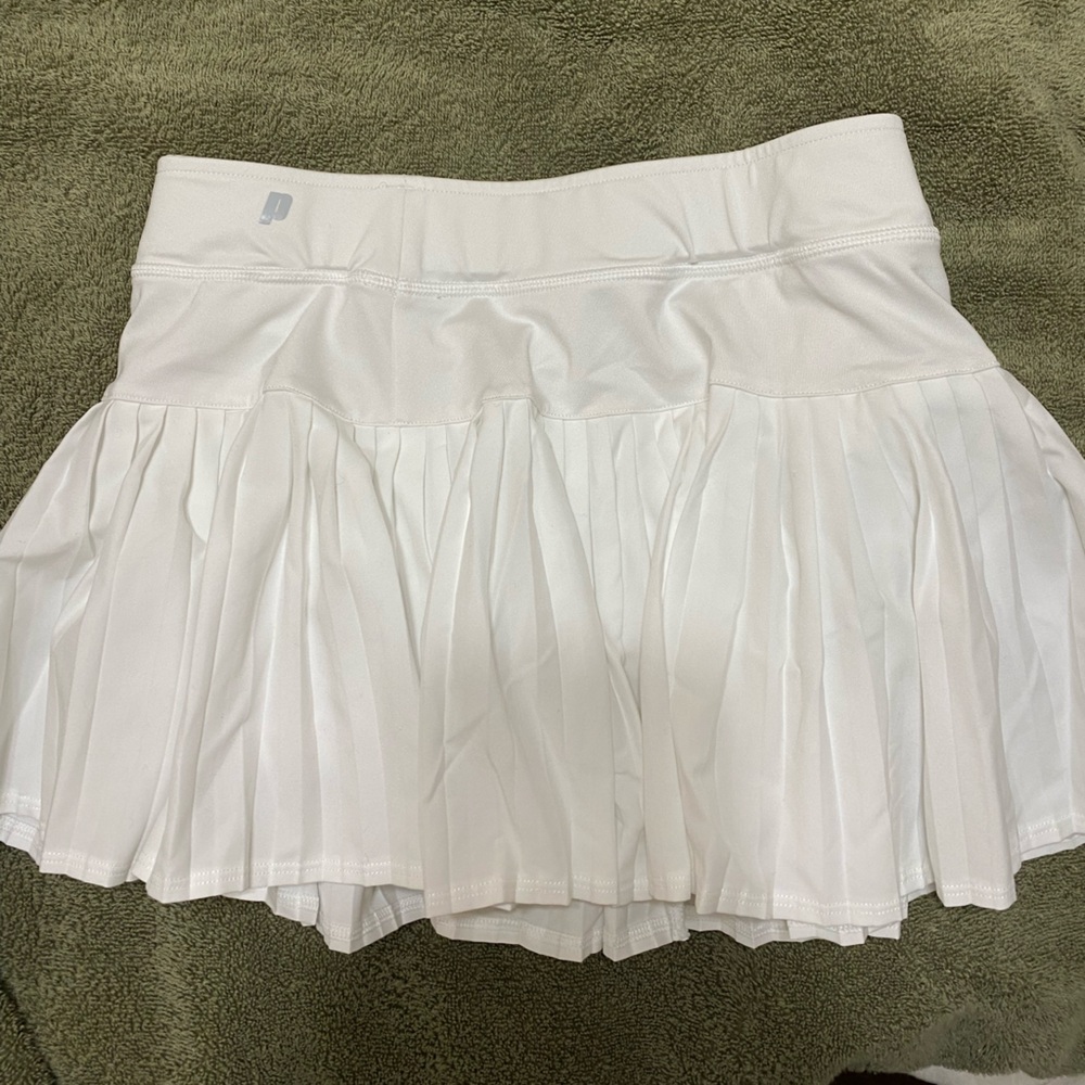 Pleated White Tennis Skirt